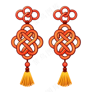 卡通手绘节日老虎鞭炮线条插画矢量装饰元素