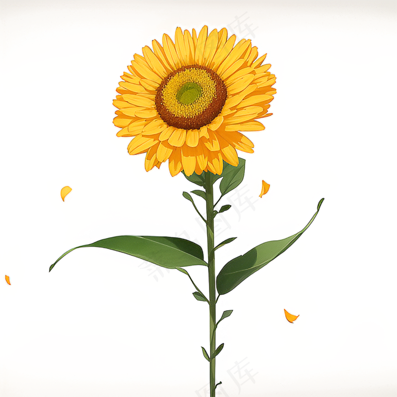 黄色向日葵免抠素材34