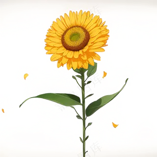 黄色向日葵免抠素材34