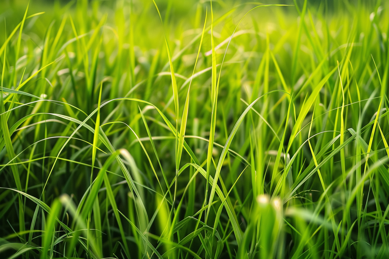 水稻苗绿色嫩枝摄影图