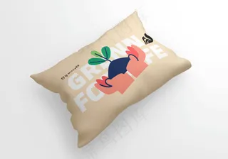 单色背景文创抱枕6样机