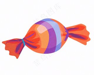 糖果彩色万圣节卡通插画免抠