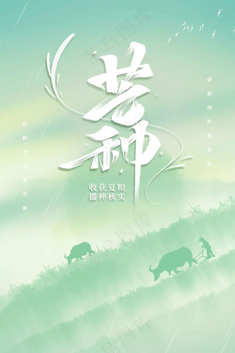 芒种节气传统活动海报psd模版下载