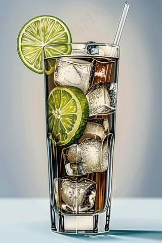 冰柠乐汽水饮料摄影图