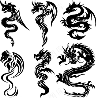 中国风金色龙元素古风水墨龙png免抠透明素材装饰图片PS素材