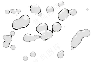 透明无背景水滴液体37免扣元素