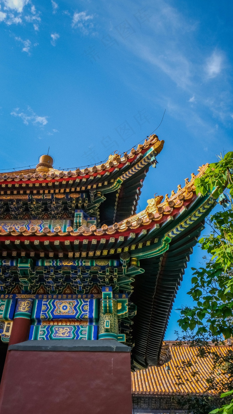 中式复古屋檐建筑