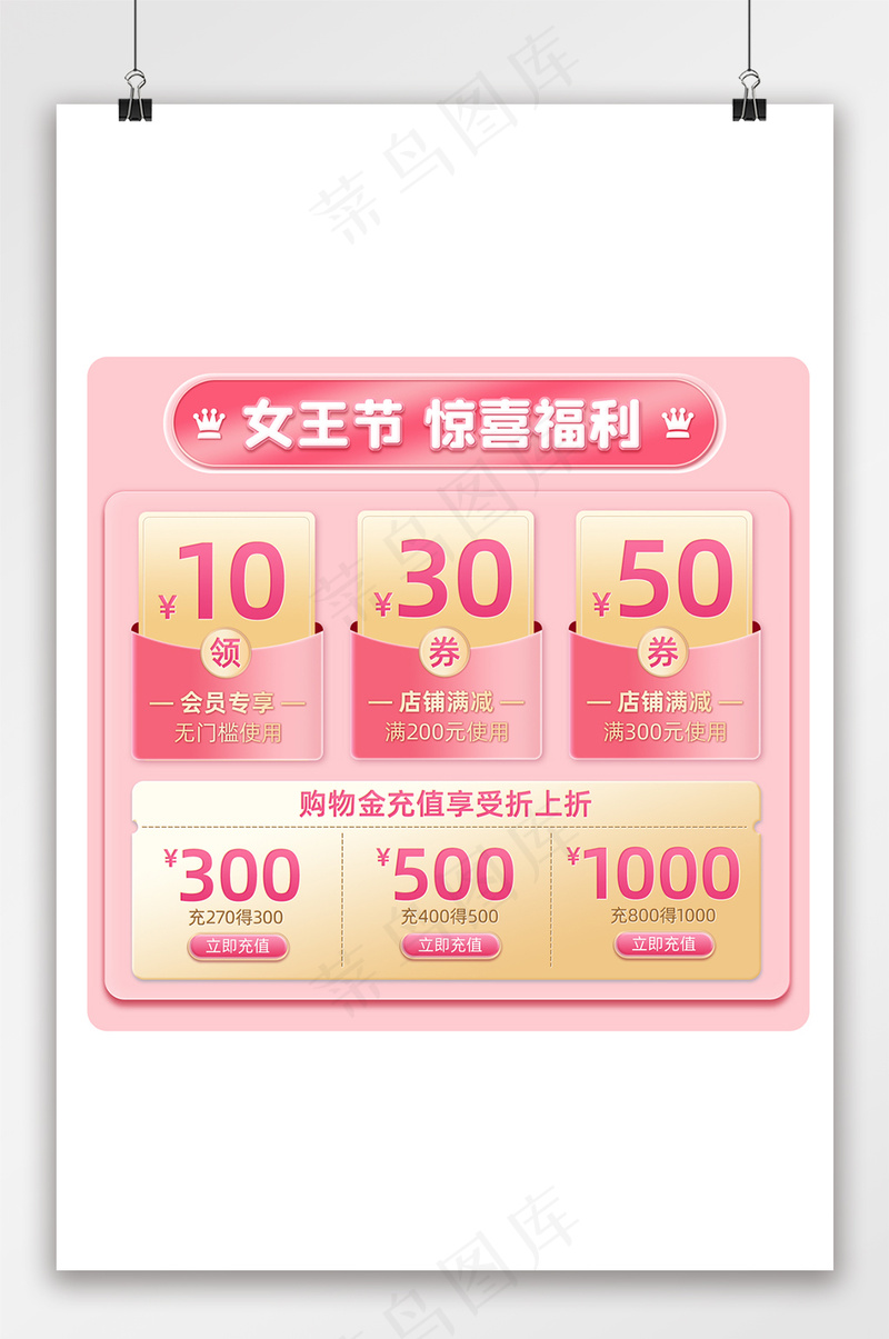 精美电商天猫优惠券模板psd模版下载