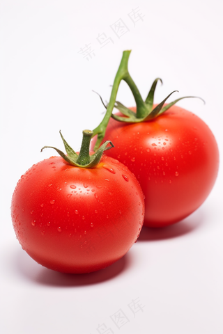 新鲜西红柿番茄水珠摄影图
