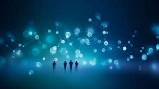 蓝色科技医疗高清背景