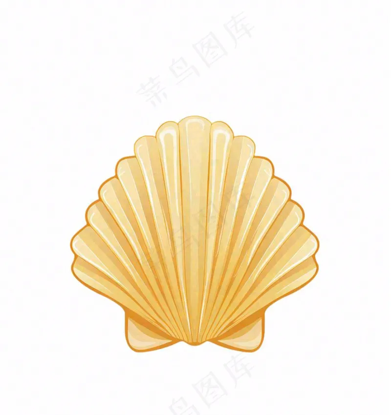 贝壳卡通插画免抠(1024x1088)