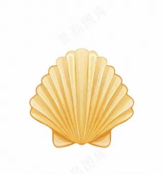 贝壳卡通插画免抠