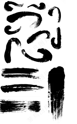 毛笔笔触，笔触，毛笔笔刷