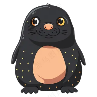 免抠卡通灰色斑点地鼠