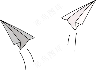 卡通手绘箭头纸飞机PNG免抠元素图片海报背景儿童装饰漂浮