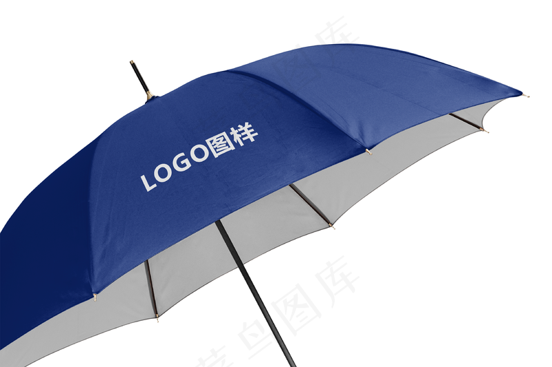 蓝色雨伞样机psd模版下载