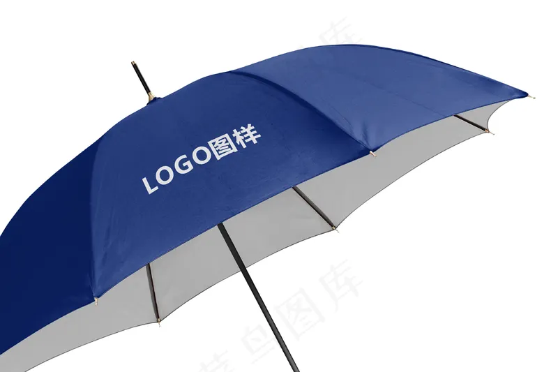 蓝色雨伞样机psd模版下载