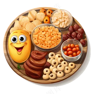 免抠卡通一盘食物 免抠卡通一盘食物