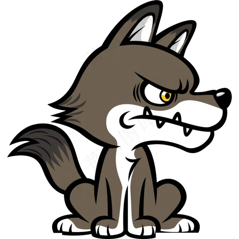 免抠卡通大灰狼