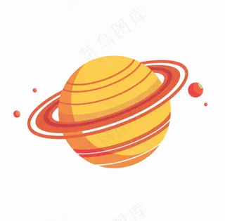 宇宙星球太阳系银河卡通插画免抠