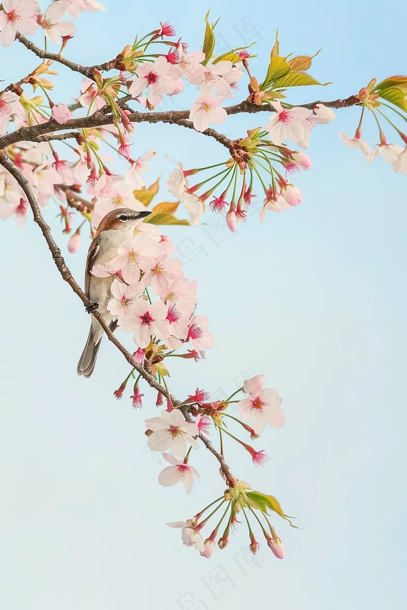 春日樱花花朵摄影图(2688x4032)