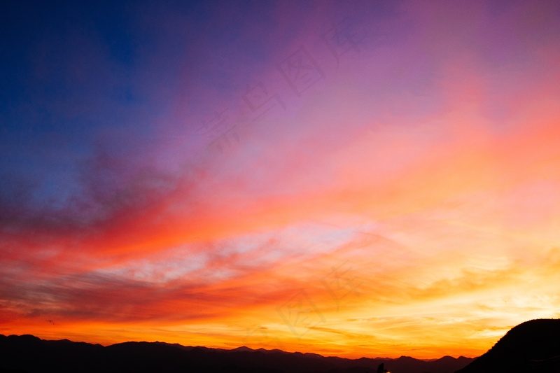 夕阳晚霞图片