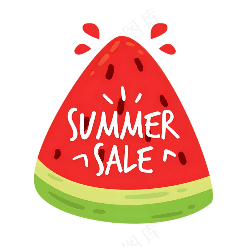 西瓜插画透明素材 