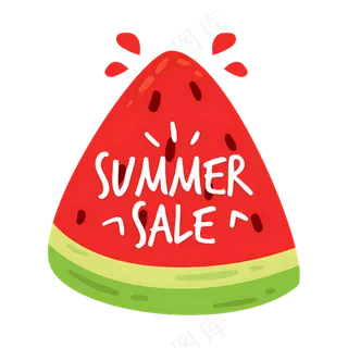 西瓜插画透明素材