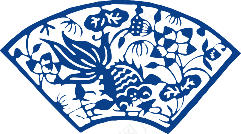 古代青花瓷图案花纹中国风图案祥云纹理传统图腾PNG免扣素材