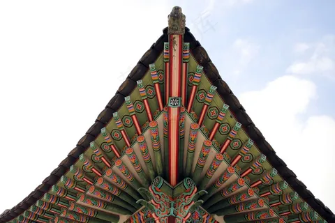 中式复古屋檐建筑