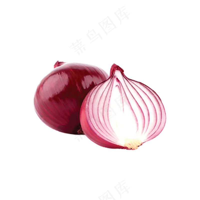 免抠切开的紫色洋葱