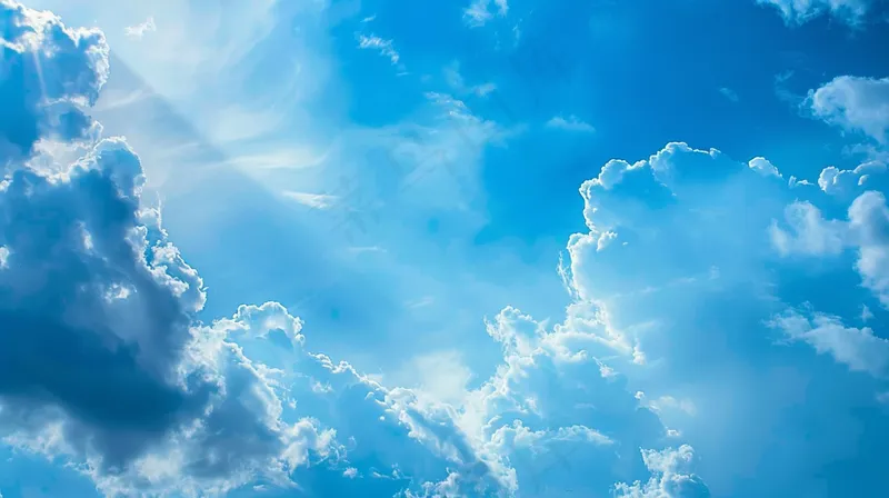 蓝天白云天气天空摄影图(4368x2448)