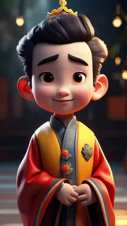 传统服饰可爱小男孩1