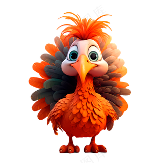 免抠火鸡卡通素材