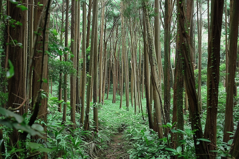 山林森林绿色大自然风景摄影图