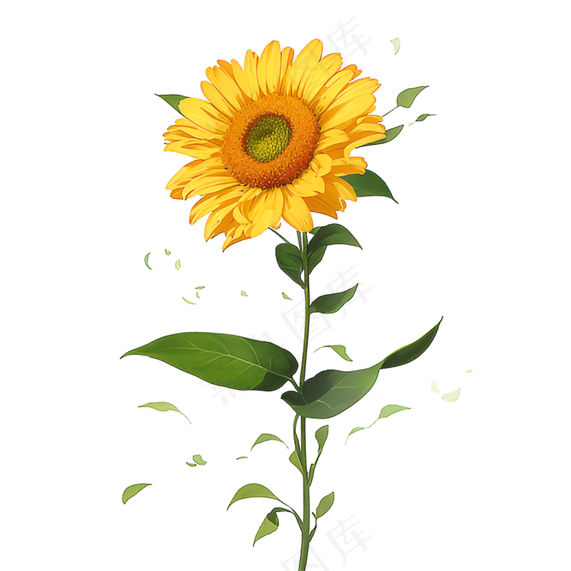黄色向日葵免抠素材32