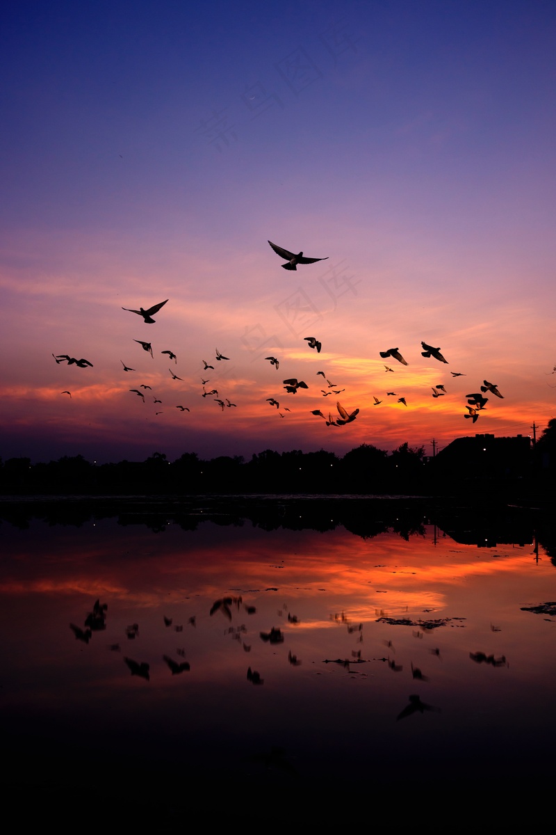 夕阳晚霞图片
