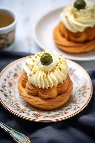 下午茶蛋糕奶油甜点摄影图