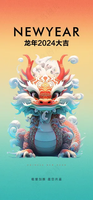 龙年春节海报
