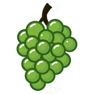 免抠卡通绿色葡萄