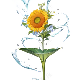 黄色向日葵免抠素材79