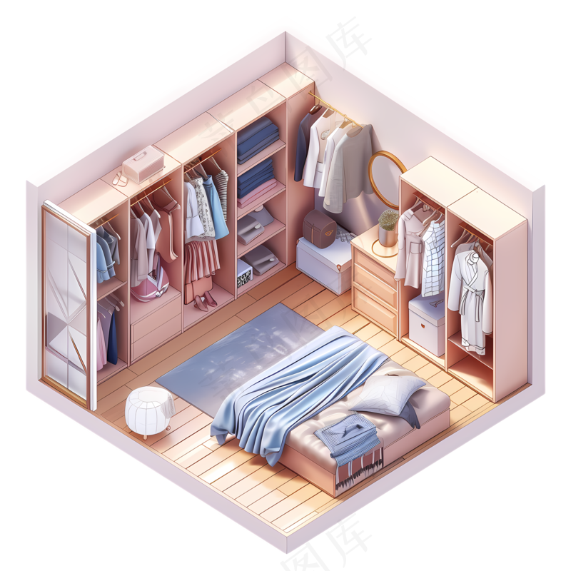 免扣3d家具房间场景