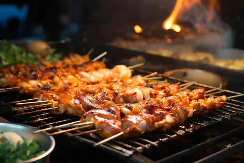户外烧烤美食