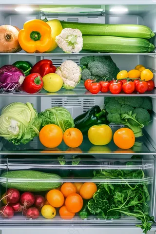 水果蔬菜冰箱保鲜摄影图