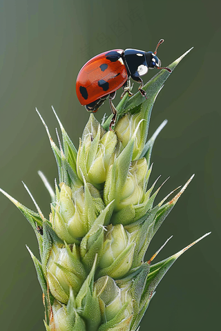 小麦绿色麦穗小满芒种粮食丰收摄影图