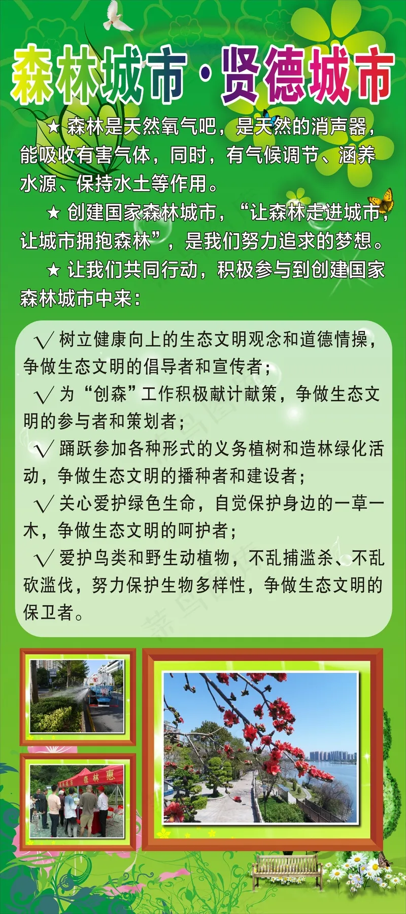 保护野生鸟类展架3cdr矢量模版下载
