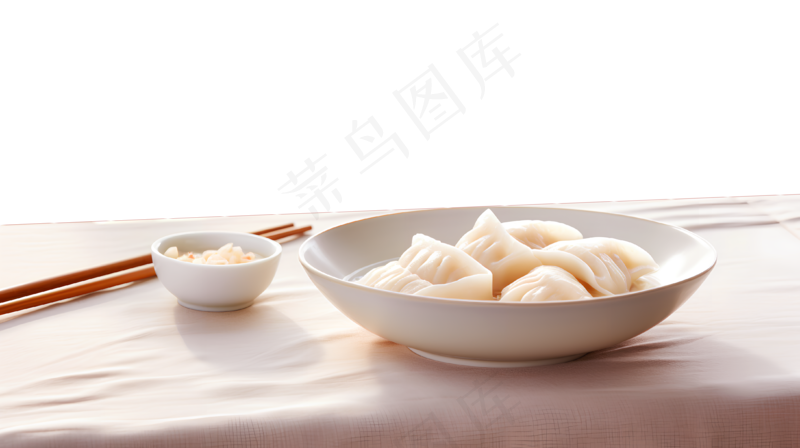 窗边饺子PNG素材