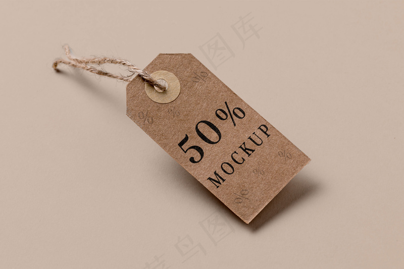 简约背景打折标签样机20psd模版下载