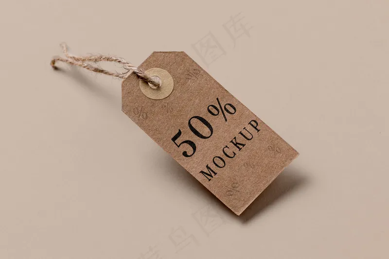 简约背景打折标签样机20psd模版下载