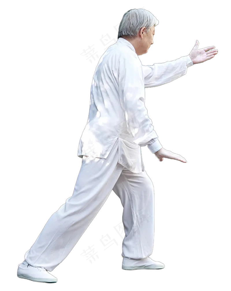 免抠太极拳健身人物